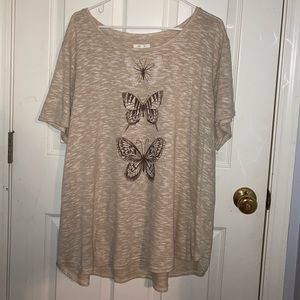NWOT Butterfly Top
